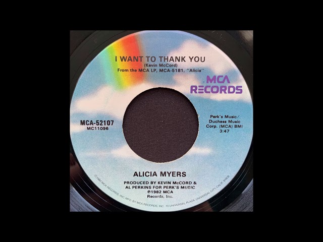 Alicia Myers - I Want To Thank You (7