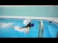 Плавание с резинкой в бассейне(очень сложно)