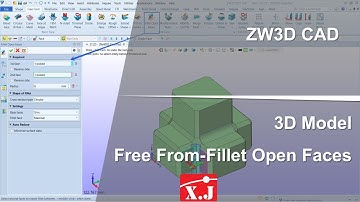 ZW3D คู่มือ สอนการใช้งาน CAD - Edit Face - Fillet Open Faces