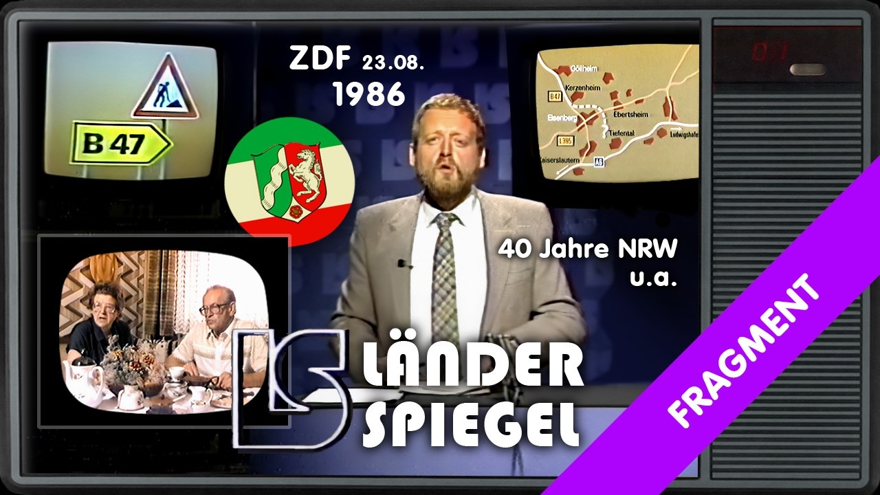 Länderspiegel: NRW-Jubiläum und Schnellstraßen-Schlamassel (ZDF 1986)