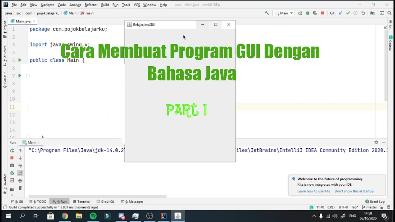 Cara Membuat Program Java GUI (Window) - #1 - YouTube