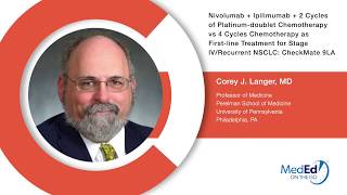 Nivolumab + Ipilimumab + 2 Cycles of Platinum-doublet Chemo vs 4 Cycles Chemo for Stage IV NSCLC