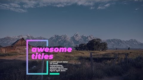 Dynamic Typography After Effects Templates