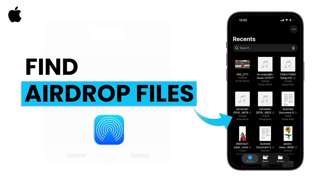 How to Find Air Drop Files On An iPhone? - YouTube