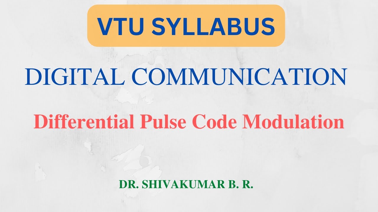 17. Differential Pulse Code Modulation - YouTube
