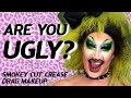 Drag makeup tutorial for BEGINNERS | Green smokey cut crease | Pi Queen