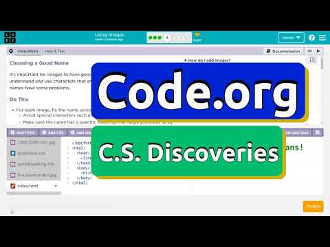 Code.org Lesson 9.4 Using Images | Tutorial with Answers | Unit 2 Web Development | CS Discoveries