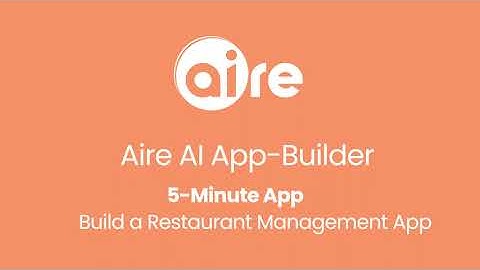 Build a Restaurant Management App in 5 Minutes