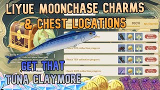 ALL Liyue Moonchase Chest and Charm Locations (TUNA CLAYMORE) - Genshin Anniversary Event