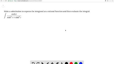 Make a substitution to express the integrand as a rational function and then evaluate the integral.…