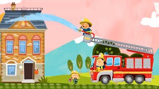 Kleine Feuerwehr  👨🏼‍🚒🧯🔥🚒 - Spiele für Kinder die noch nicht lesen können