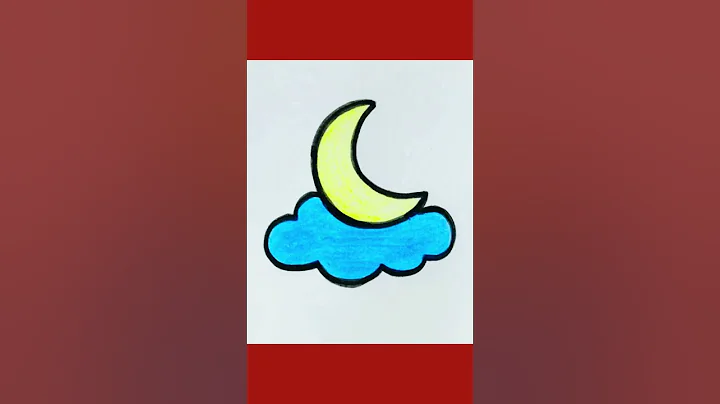 Moon & cloud drawing #shorts #art #drawing #easydrawing