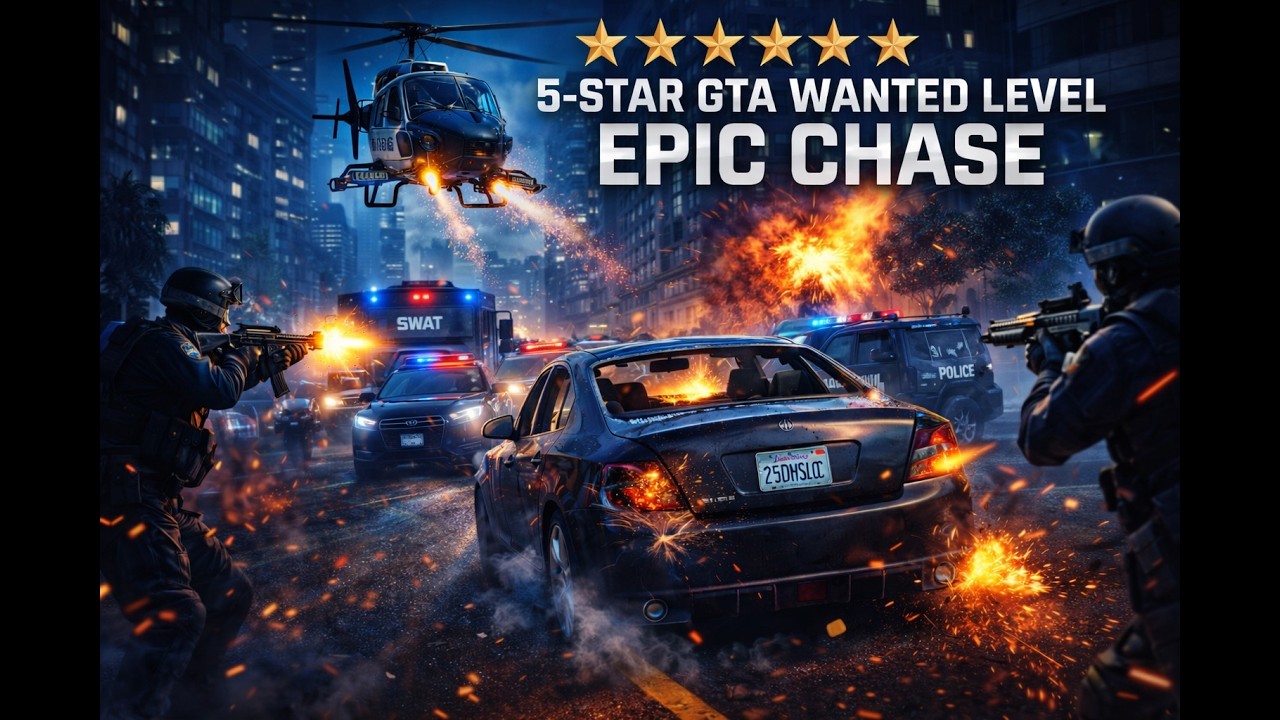 5-Star Police Chase | GTA 5 Cinematic Escape - YouTube