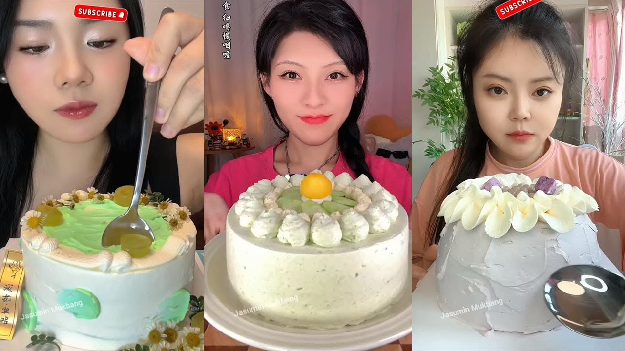 ASMR MOUSE CAKE || LAVA CAKE, MOCHI, CREPE ROLL CAKE