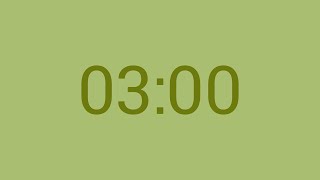 3-Minute Countdown Timer | Tan Green × Murky Green