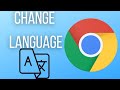 How to change the language in google chrome