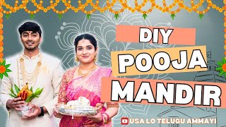 DIY Pooja Mandir in USA under 250$ | Budget friendly | Home Decor | #teluguvlogs