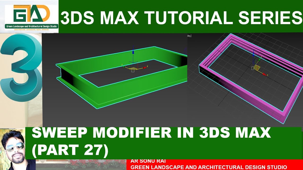 Sweep Modifier in 3d max (PART 27) - YouTube