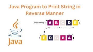 Java Program to print String in Reverse Manner enter  by the user