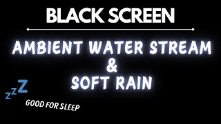 🆕Ambient Sleep 💤 Relaxing Rain & Water Stream ☔️ Black Screen #sleep #sleeping #rain #relaxing