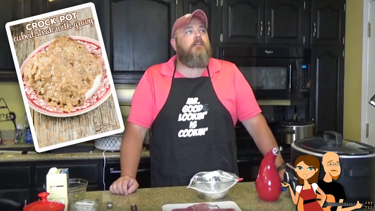 Country Style Crock Pot Cube Steak - The Feathered Nester