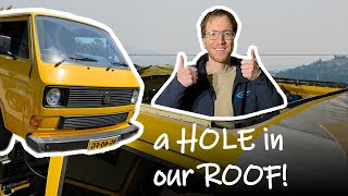 We cut a hole in our roof! | Building our dream VW Vanagon / T3 | Pop Top - Part 1