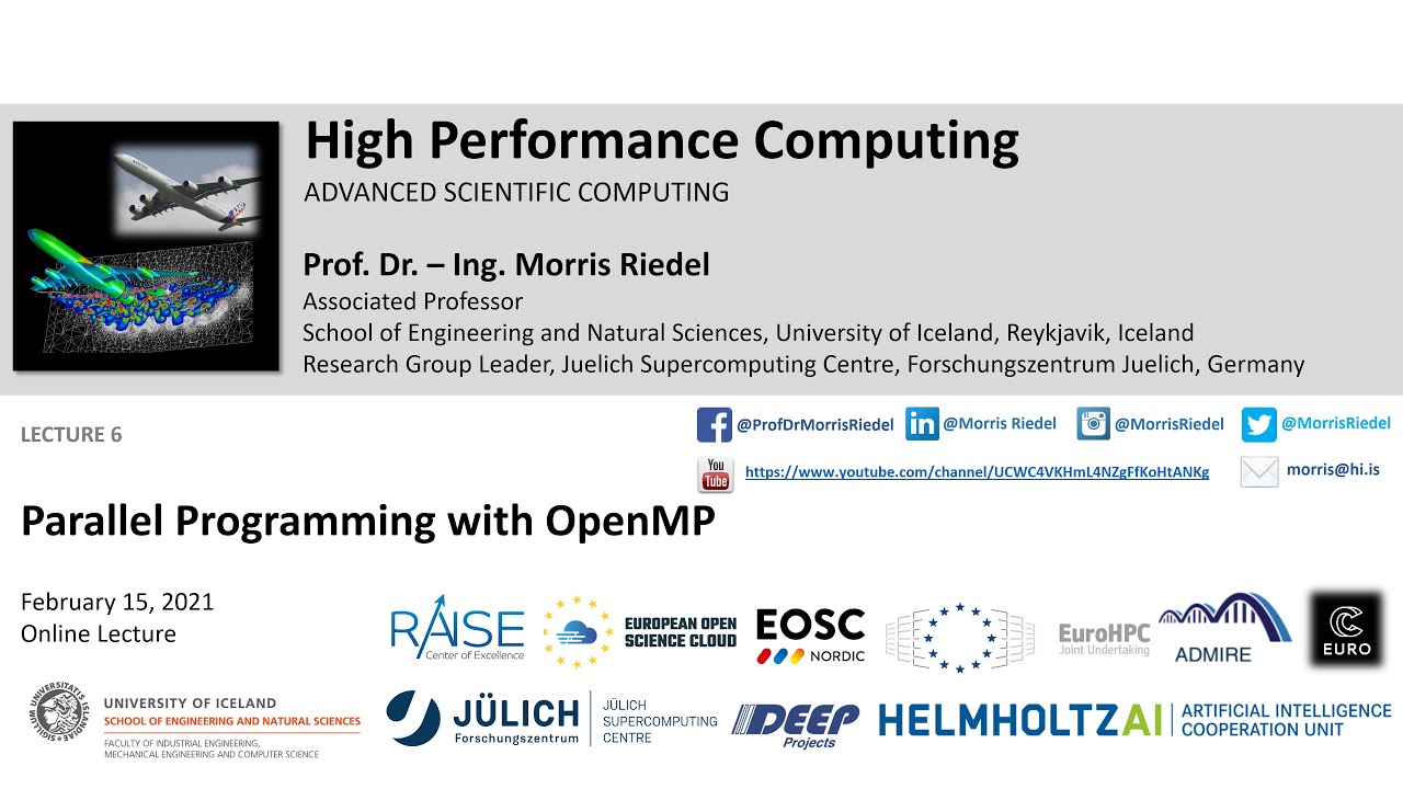 2021 High Performance Computing Lecture 6 Parallel Programming with ...