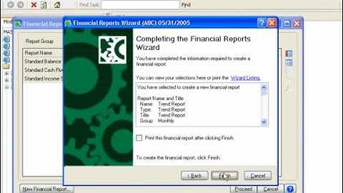 Sage MAS 90 and MAS 200 Training and Demonstration -General Ledger Financial Reports