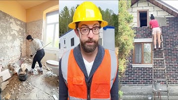 Smart construction skills and workers leave onlookers amazed👷✅ #hacks #skills #amazing 