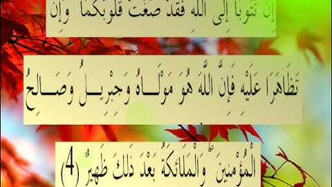 القران الكريم سورة التحريم الأية 4.wmv