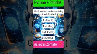 Which Pandas method finds missing values? #Python #DataAnalysis