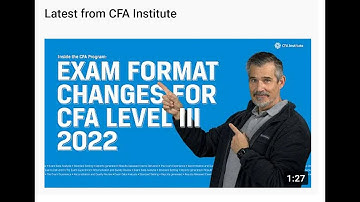 CFA Level 3 Exam Important Information