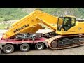 DE ANGELIS DROP-NECK LOW-BOY SEMITRAILER - SPECIAL TRANSPORT KOMATSU EXCAVATOR