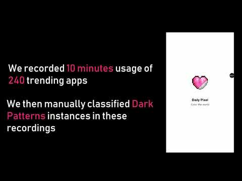 UI Dark Patterns and Where to Find Them: A Study on Mobile Applications and User Perception