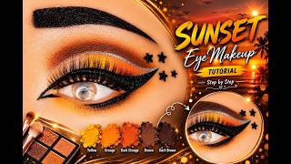 #how to do sunset eye makeup step by step