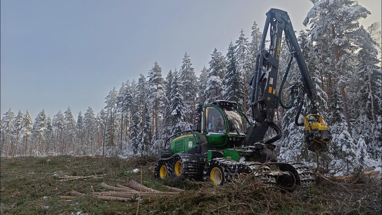  Haastava päätehakkuu kohde John Deere 1170G IBC H423 
