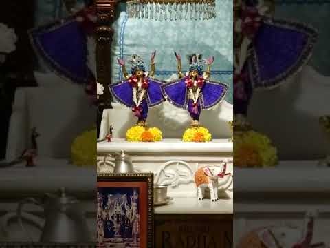 Today's Mangala Aarti Darshan of Sri Sri Radha Madan Mohanji & Srimati Radha Rani @ Iskcon Kharghar