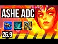 ASHE &amp; Bard vs JHIN &amp; Nautilus (ADC) | 69K damage | KR Master | 26.9