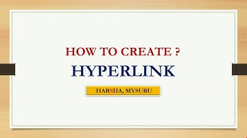 How to create Hyperlink?