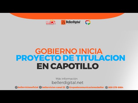 GOBIERNO INICIA PROYECTO DE TITULACION EN CAPOTILLO