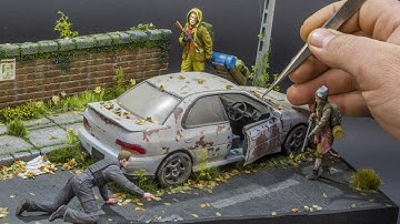 "The Days After" Post-Apocalyptic Zombie Diorama 1/24 [Eng and Ukr Sub]