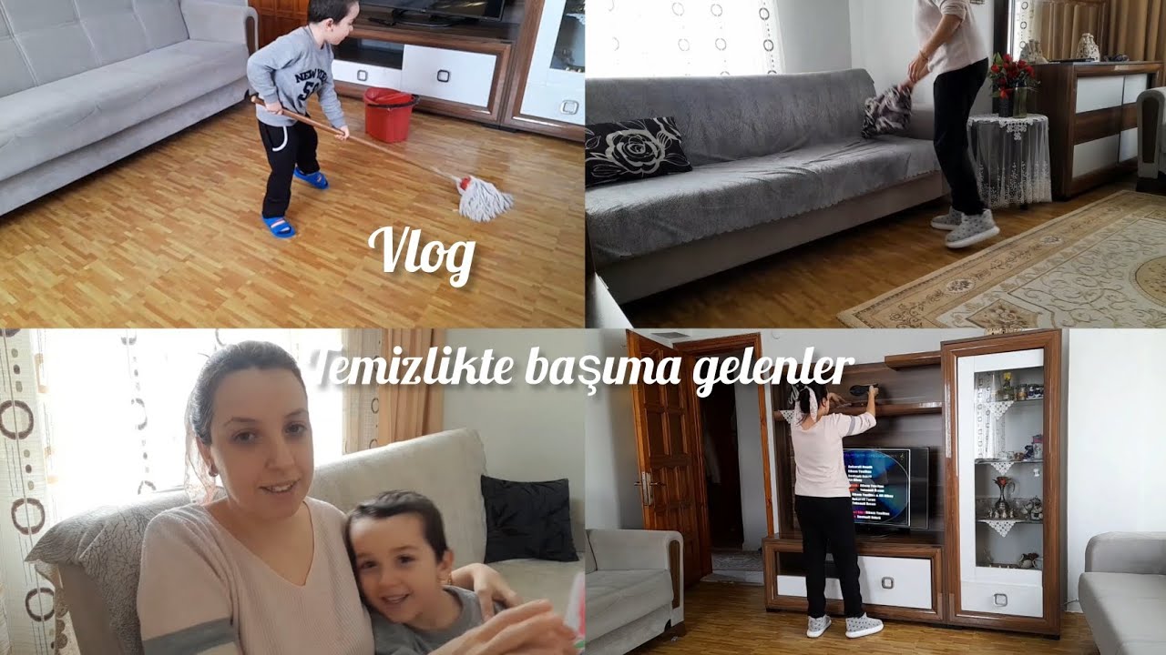 Oda oda temizlik - başıma gelenler - temizlikvlog - işim nasıl Yarım kaldı 🤭🙈