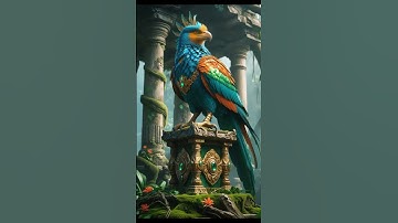 Mythical Bird in Ancient Temple | Fantasy Creature Design | AI Art Shorts