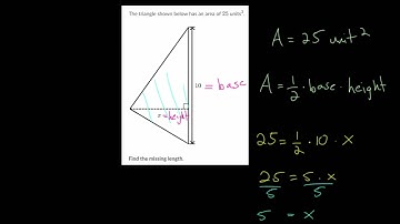 Area of a Triangle: Missing Side Length (Practice)