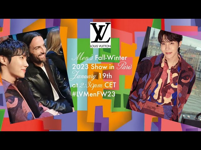 JHOPE AT LOUIS VUITTON MEN'S FALL-WINTER 2023 FASHION SHOW IN