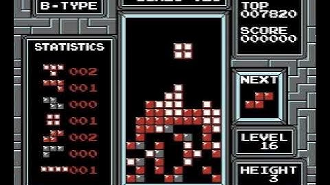 Classic Tetris (NES B-Type) Lvl 16 Height 3 (DAS, Emulated) #retroachievements #ostriches #tetrisdas