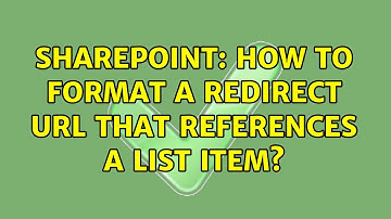 Sharepoint: How to format a redirect URL that references a list item?