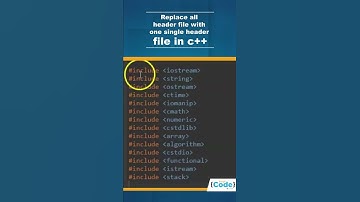 How To Replace All Header Files With One Single Header File In C++? | #Shorts | SimpliCode