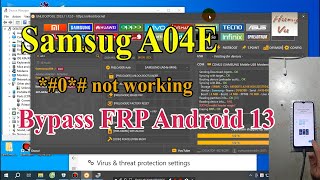 samsung a04e frp bypass android 13 by unlocktool - gsm hung vu.