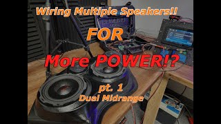 Wiring Dual 6.5' Speakers in your car door. Parallel vs single power output measured.